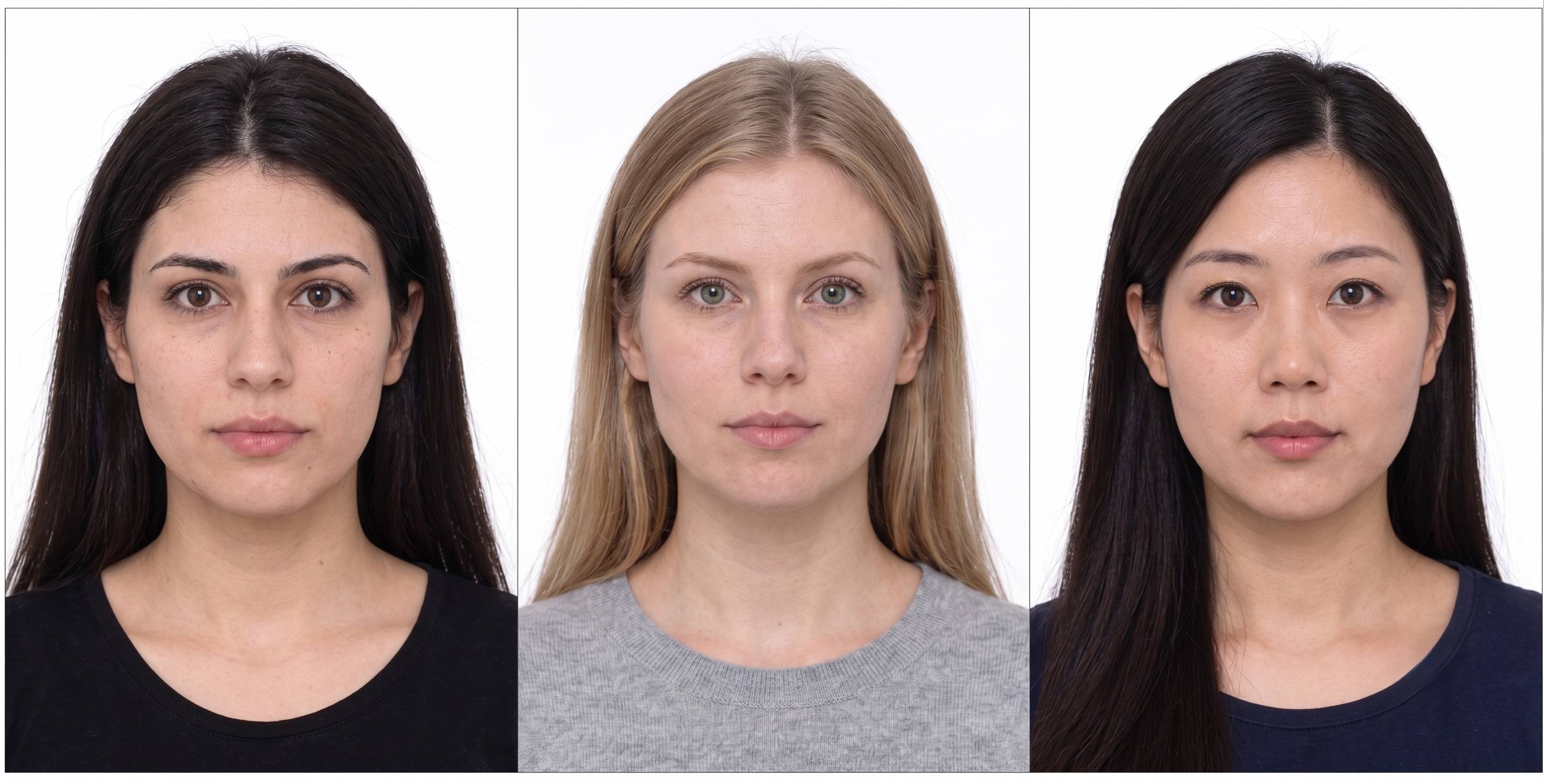 Exemples de photos correctes pour les demandeuses