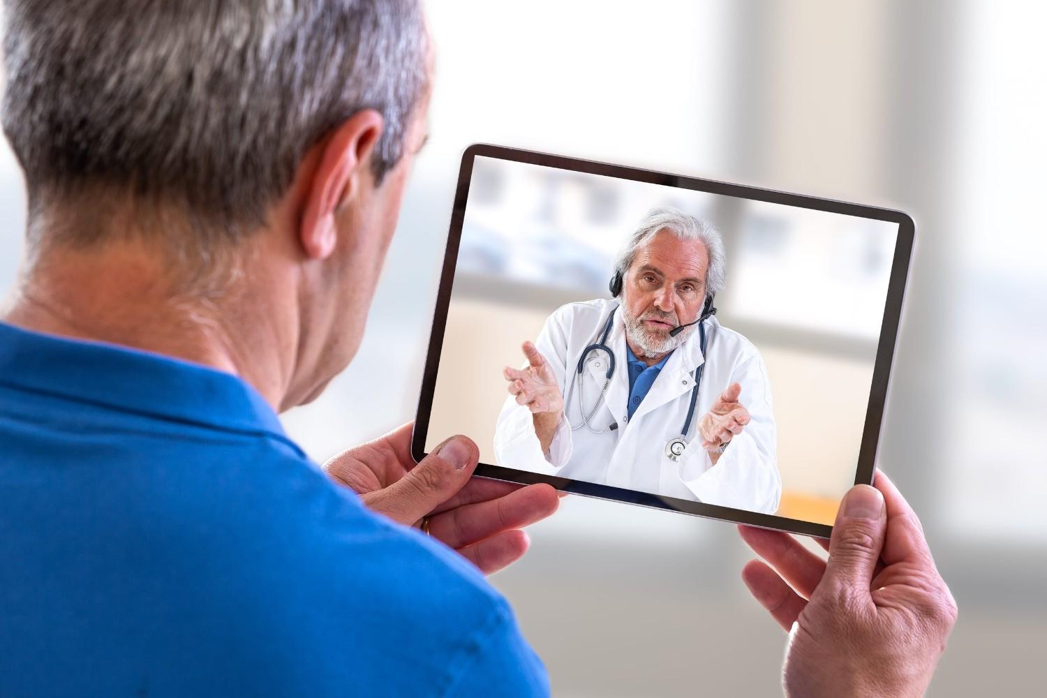 Doctor On Video Call With Patient