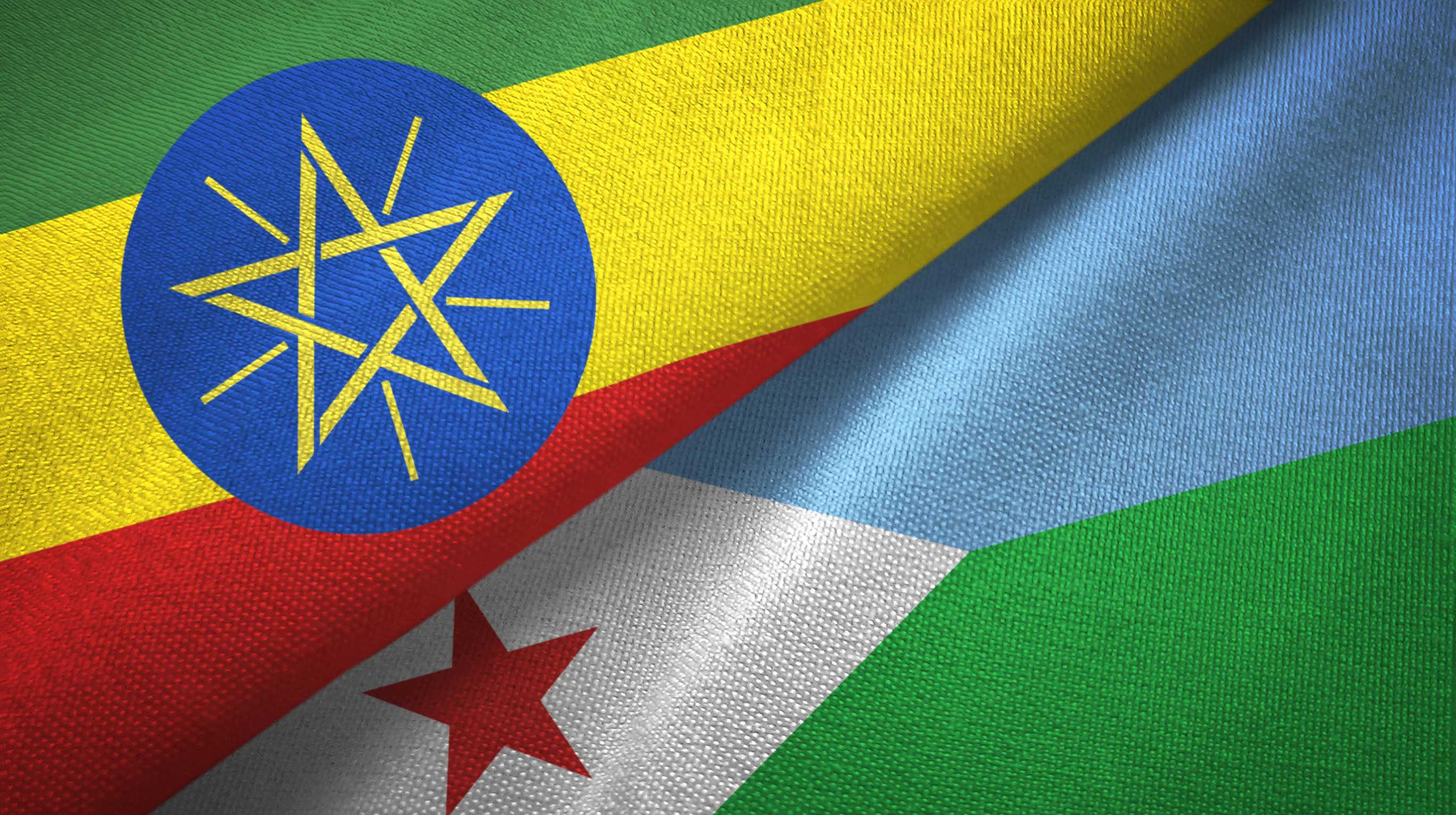 Ethiopia and Djibouti Flag Together