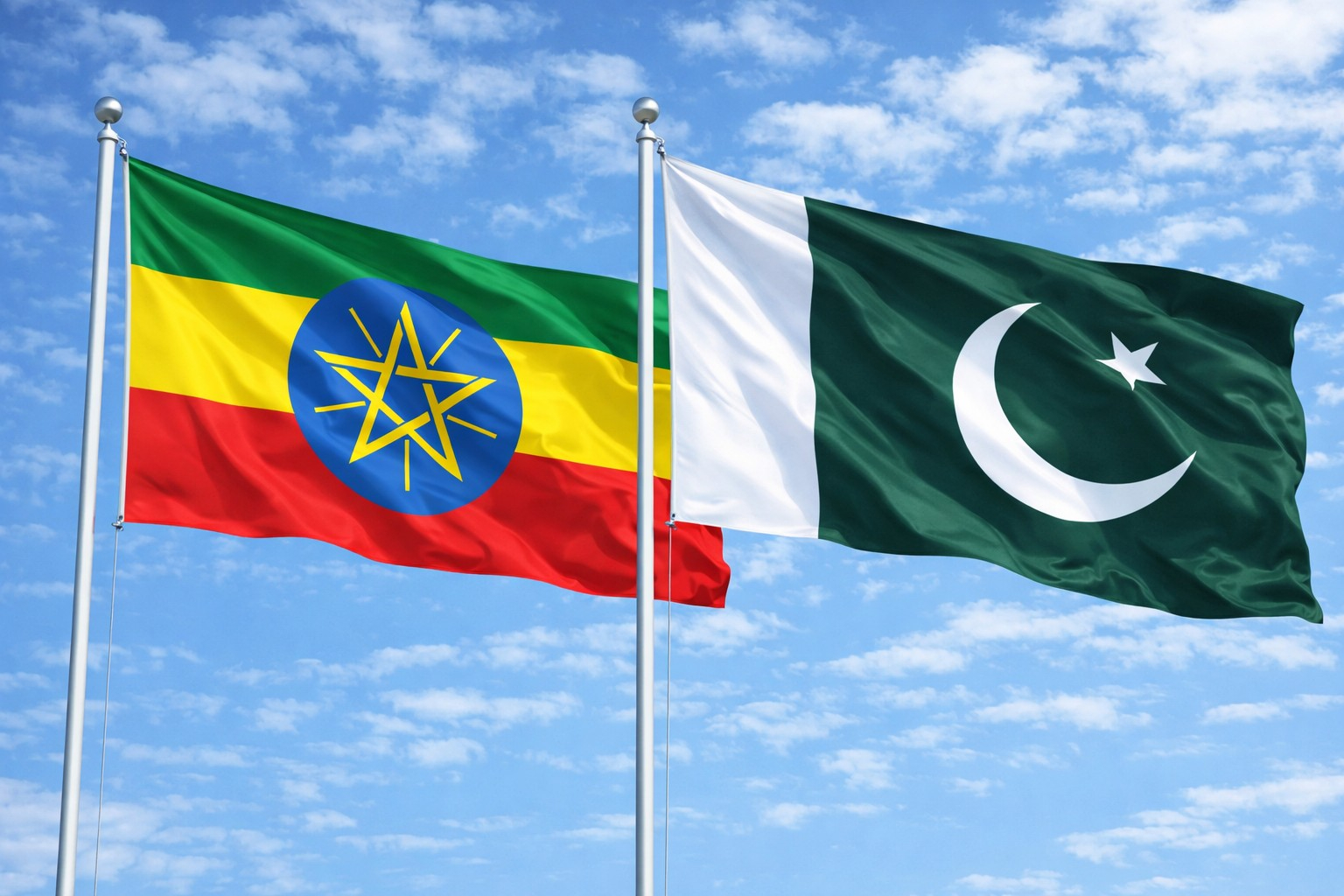 Ethiopia And Pakistan Flag