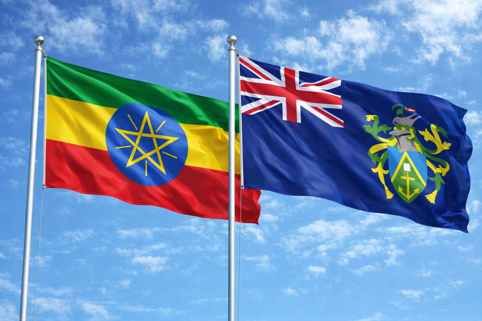 Ethiopia And Pitcairn Islands Flag