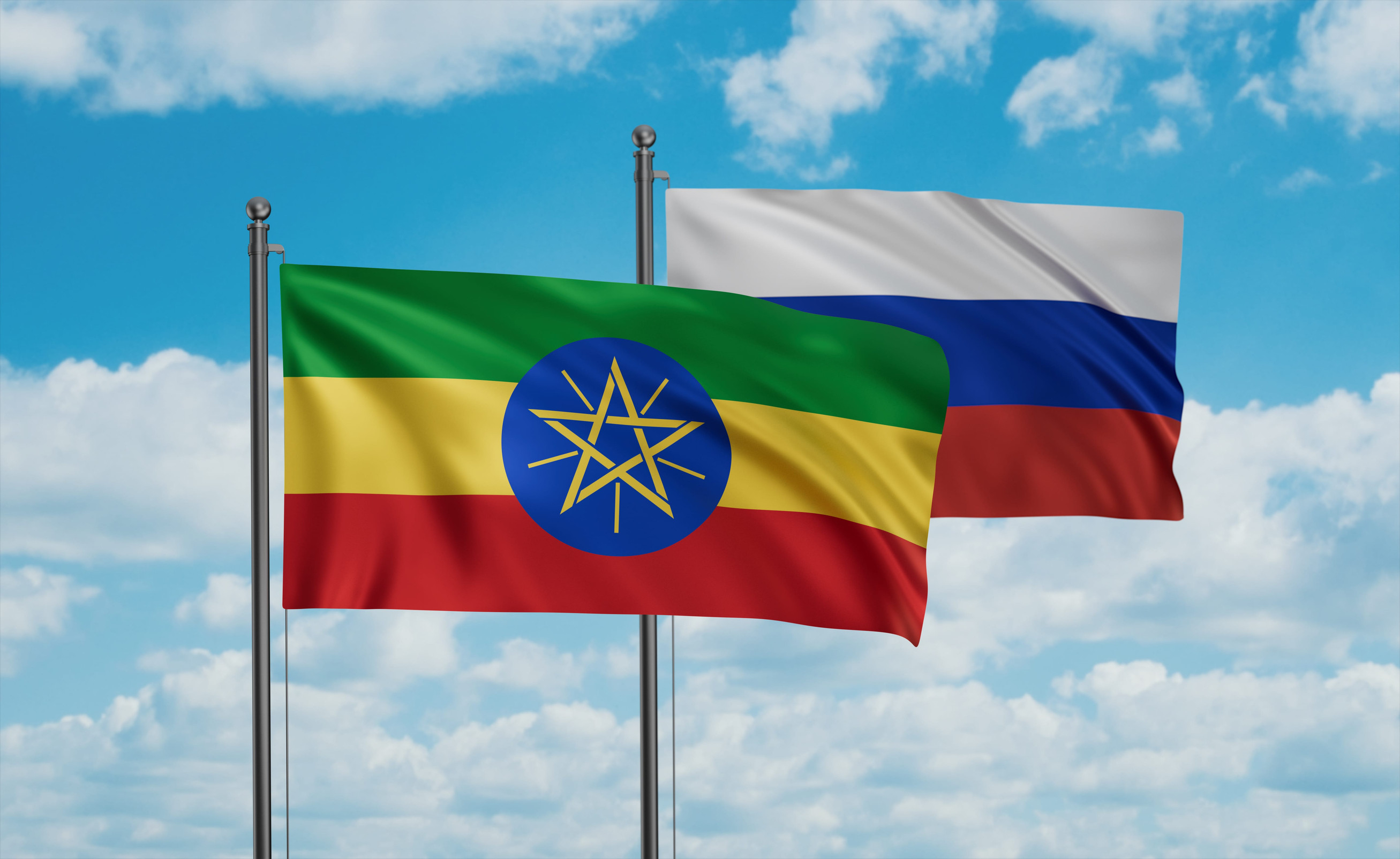 Ethiopia And Russia Flag