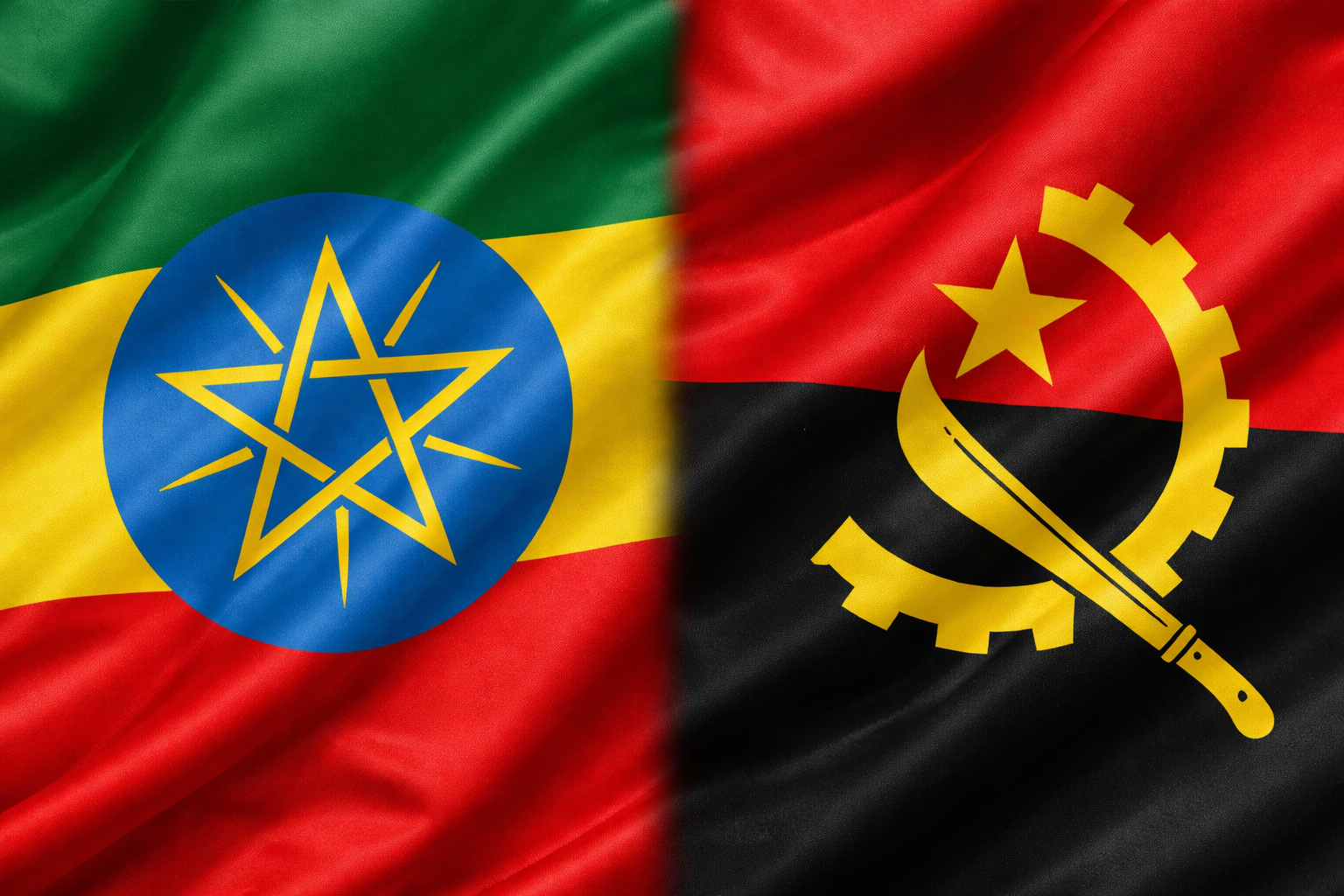 Ethiopian And Angolan Flags