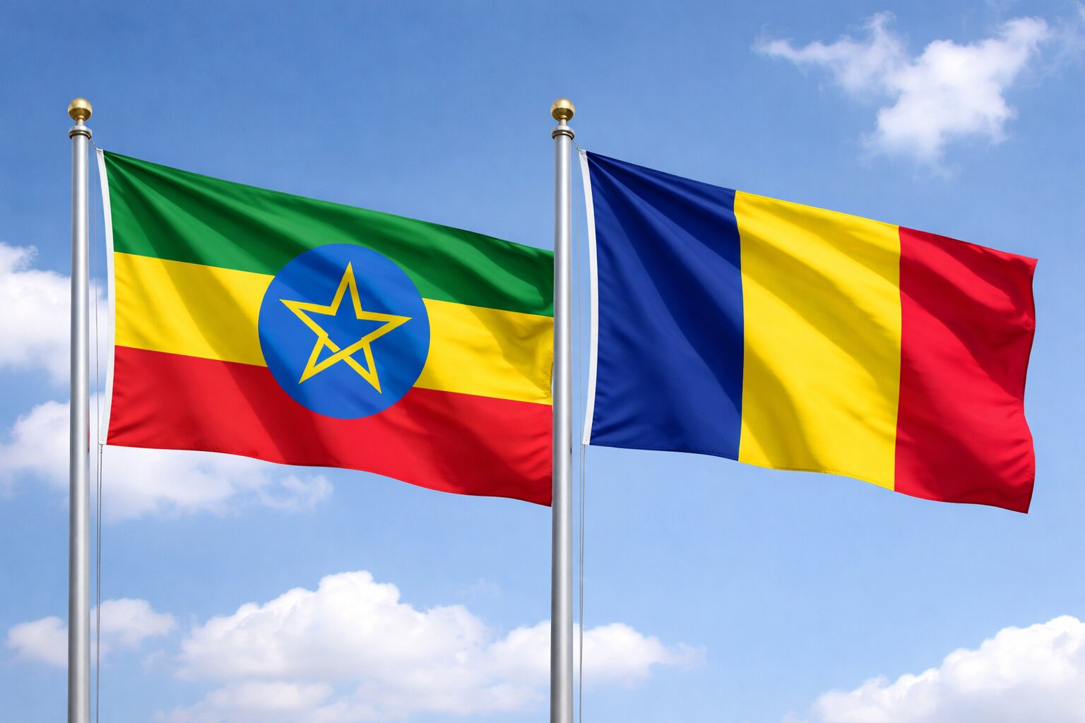Ethiopian And Chadian Flags