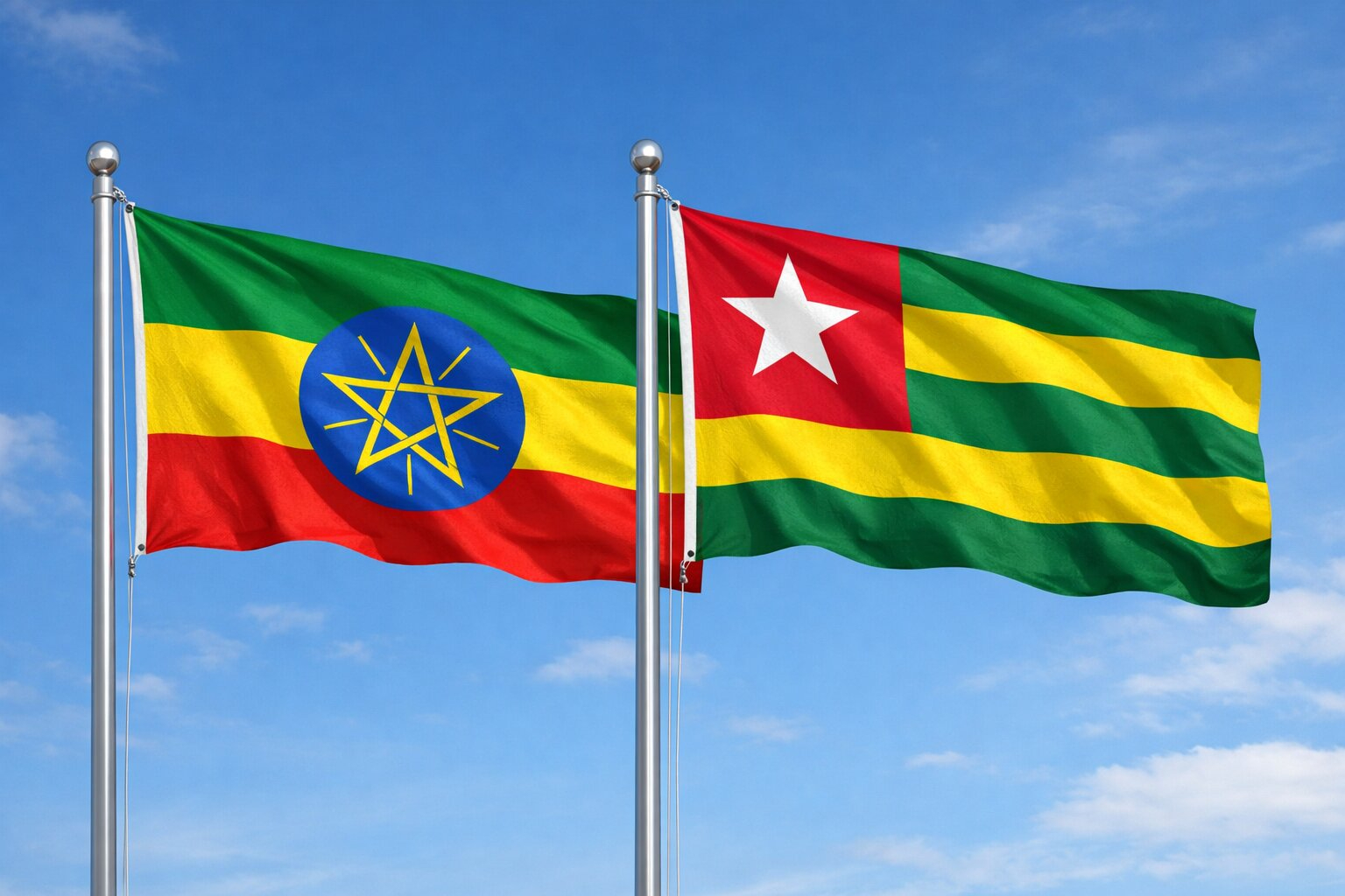 Ethiopian And Togolese Flags