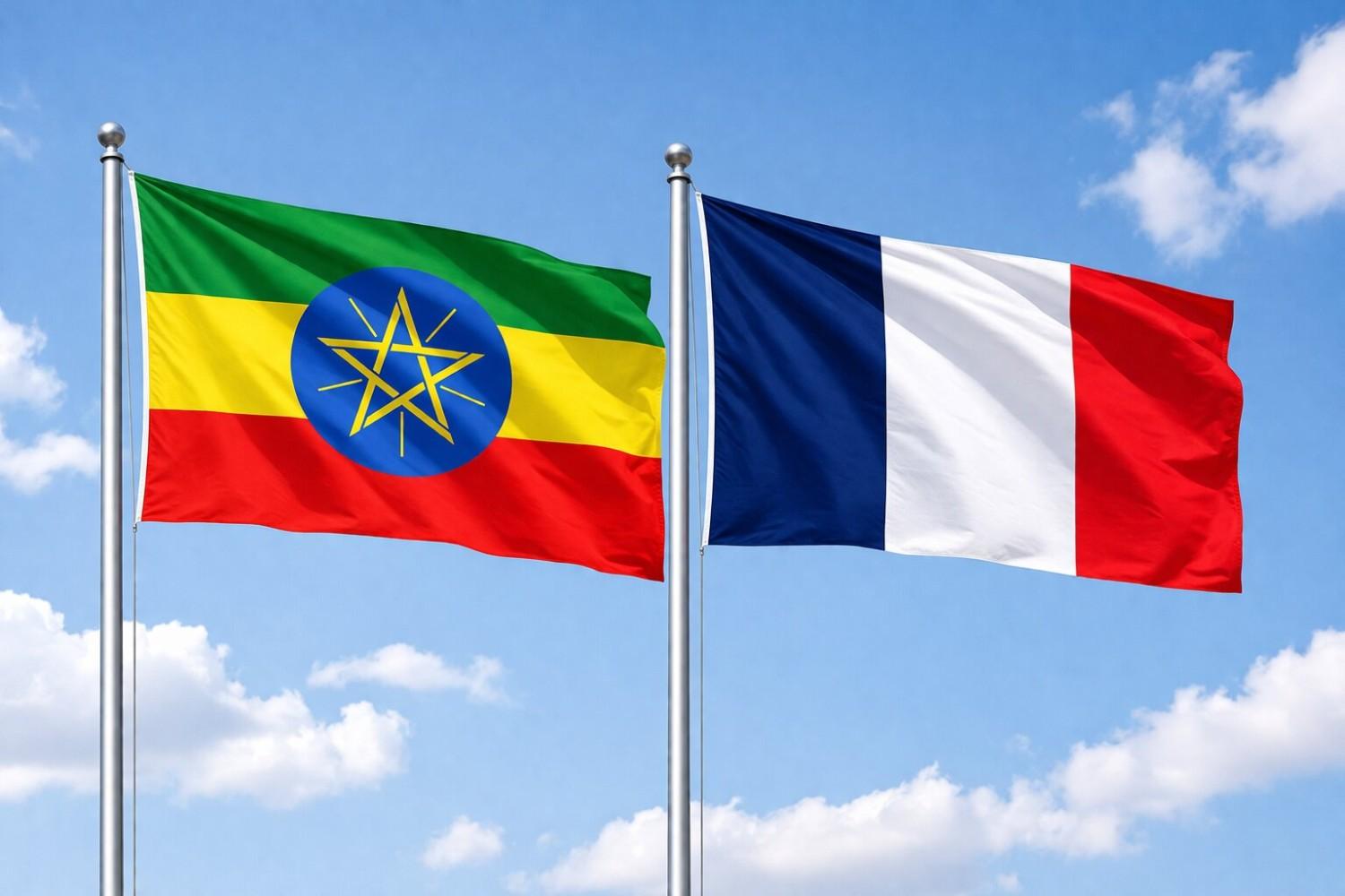 Flags Of Ethiopia And France
