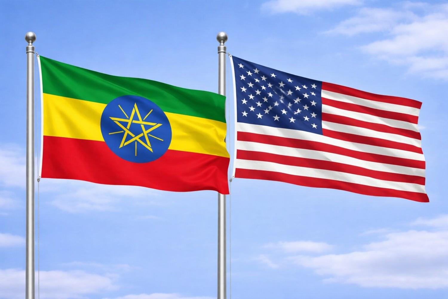 Flags Of Ethiopia And United States Minor Outlying Islands