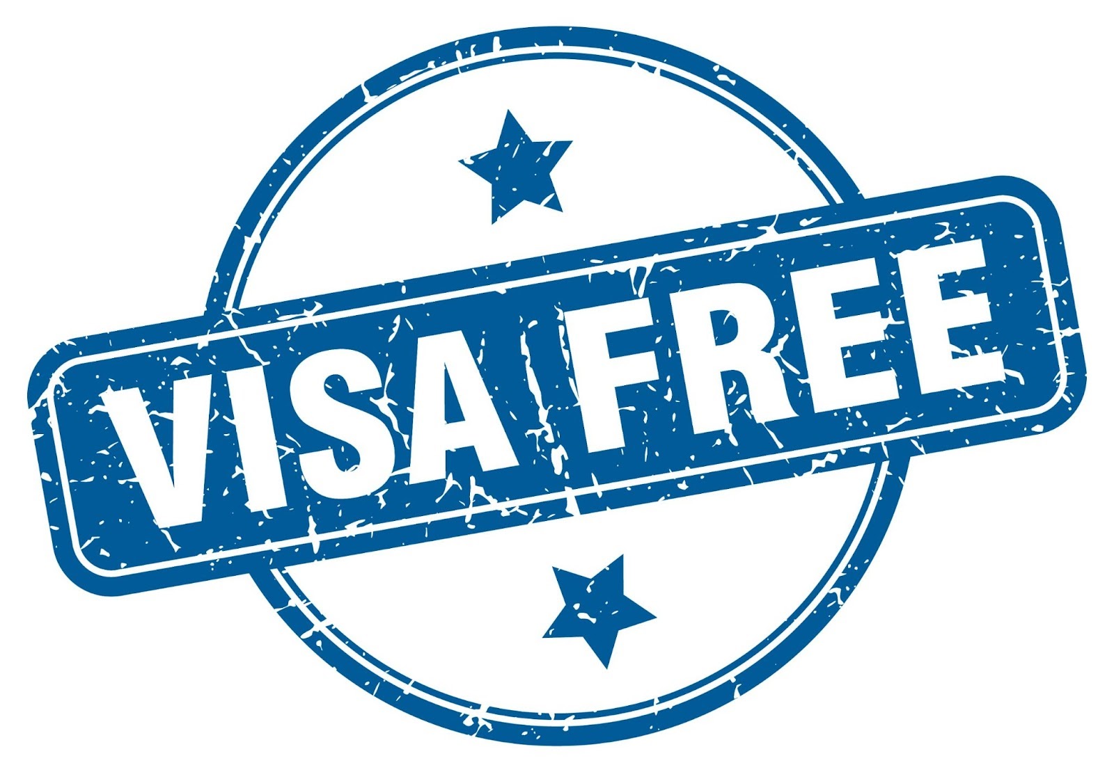 visa free round vintage stamp