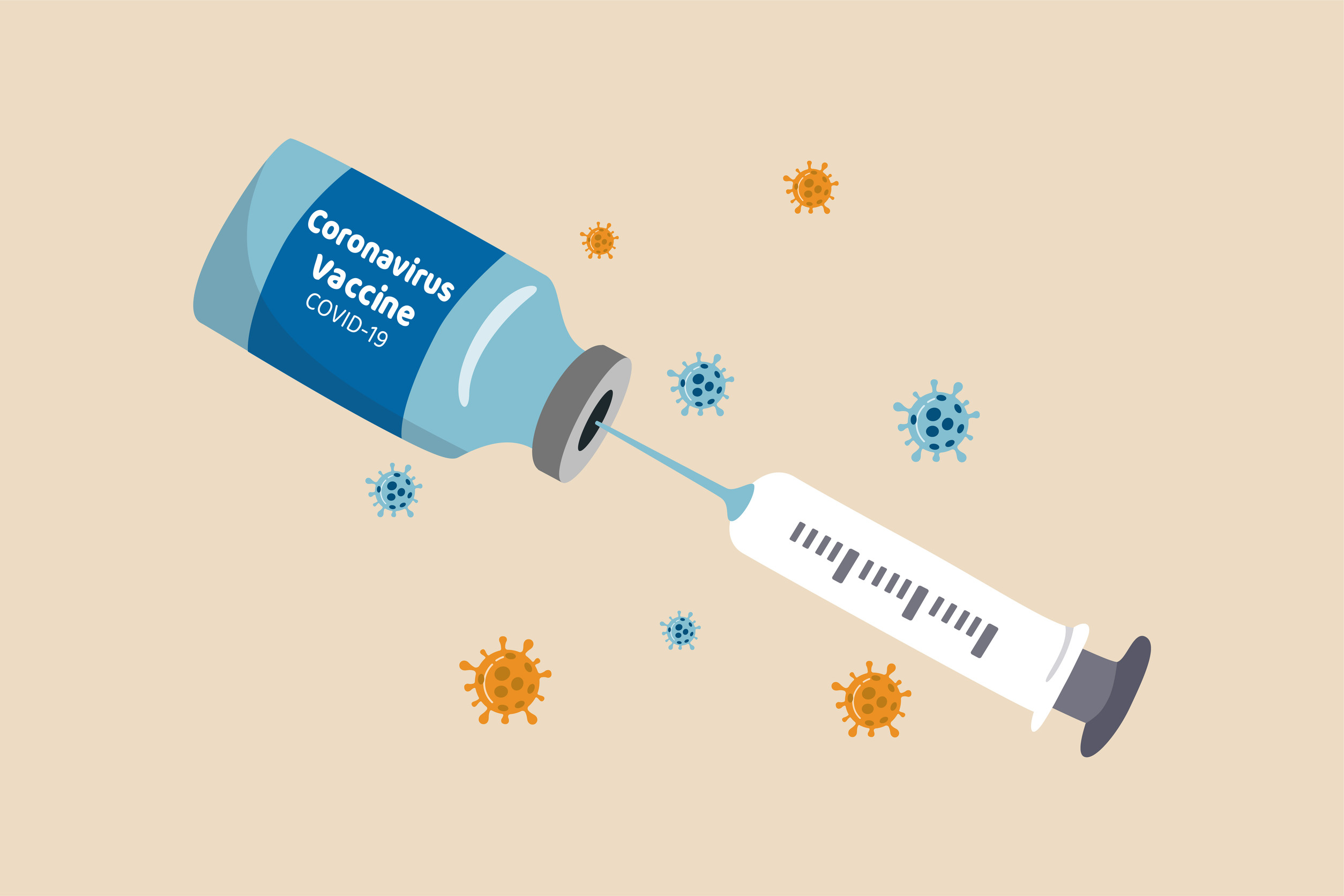 Konzept: Impfstoff-Immunsystem zum Schutz vor Virusinfektionen